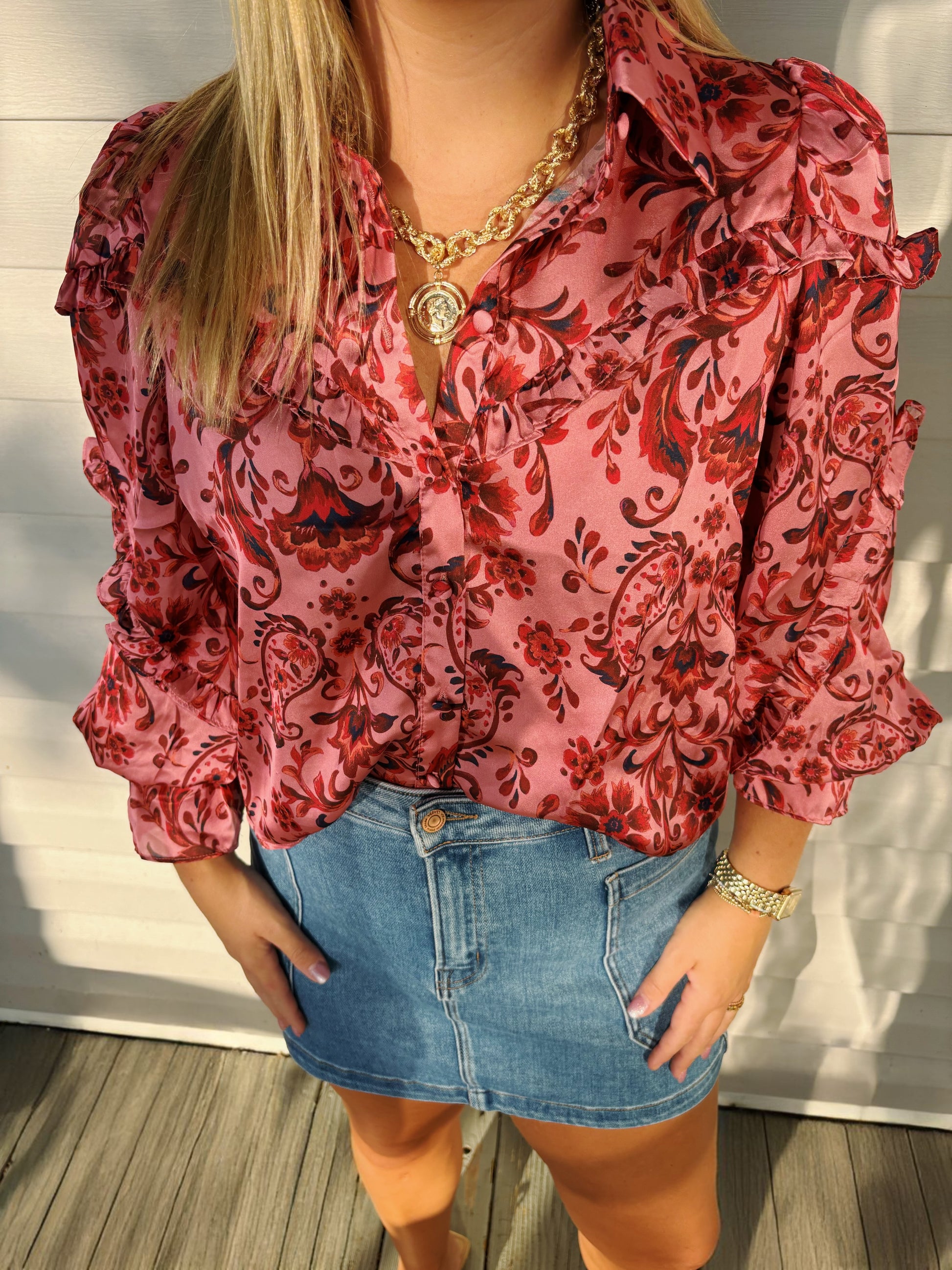 Pink Poppy Blouse