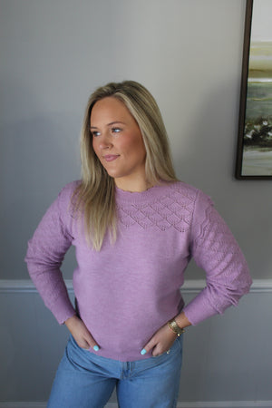 Lilac Bloom Sweater