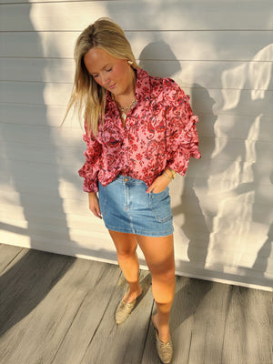 Pink Poppy Blouse