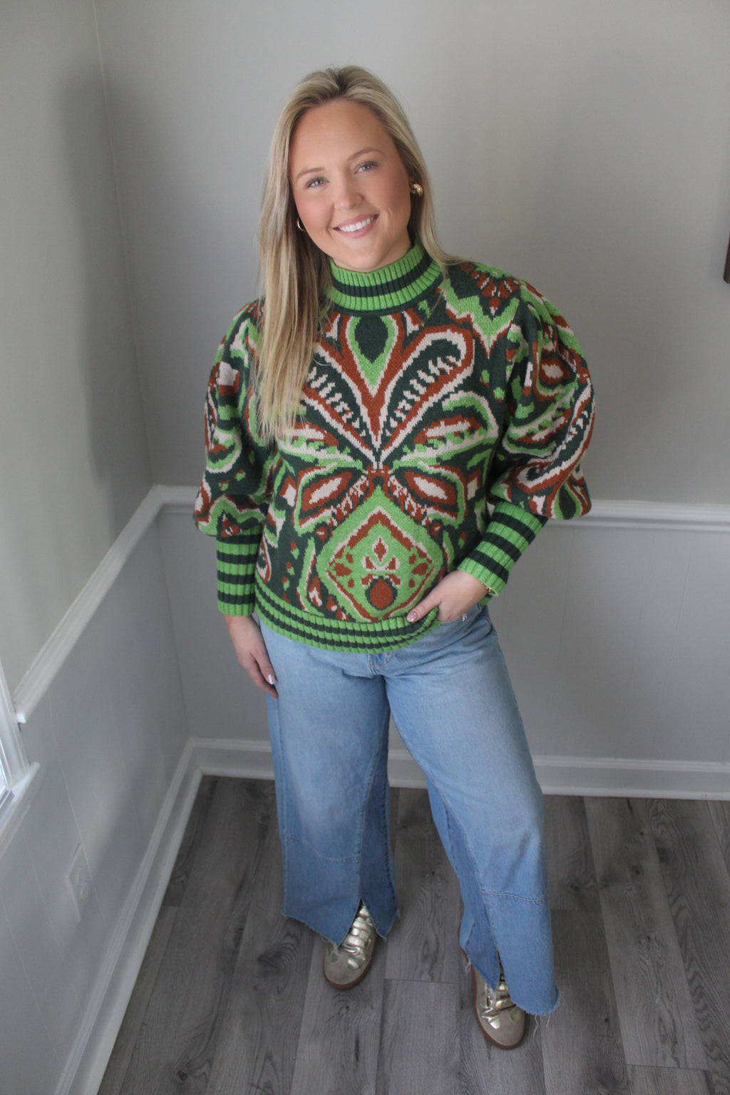 Graphic Knit Sweater