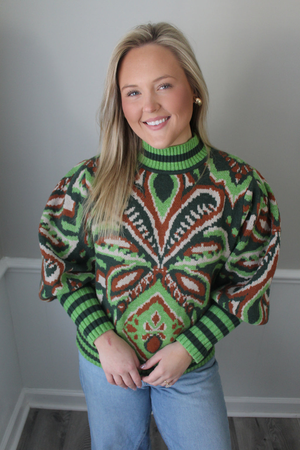 Graphic Knit Sweater