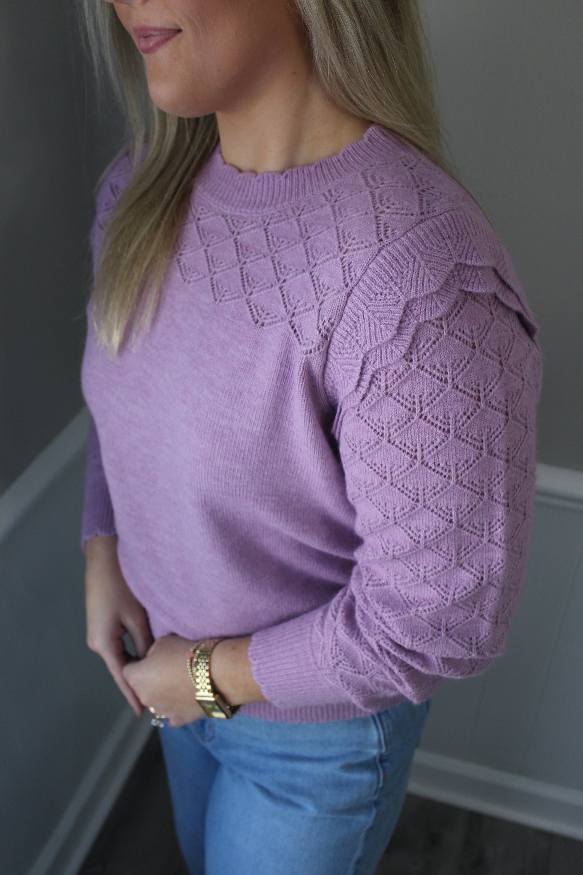 Lilac Bloom Sweater