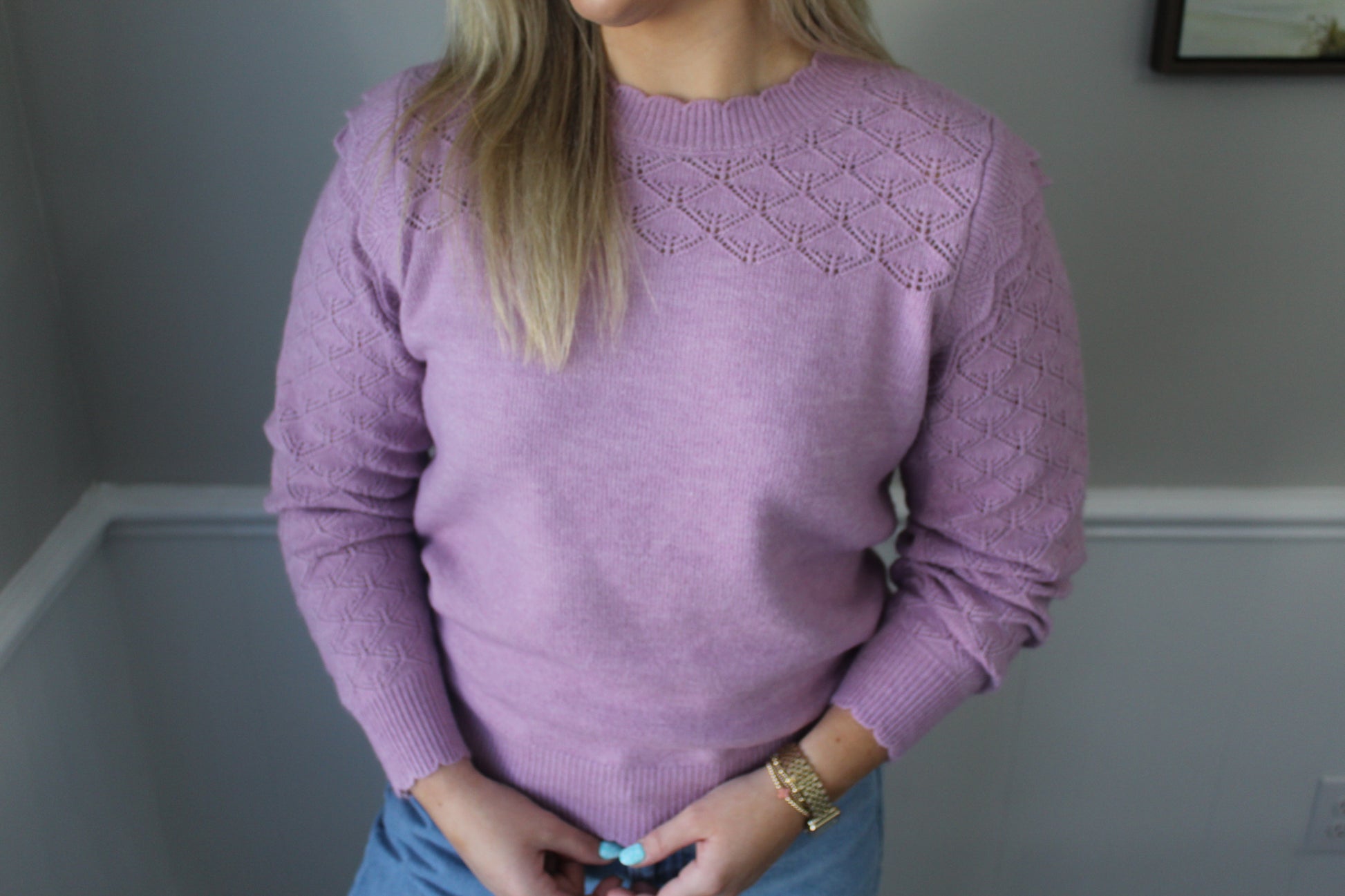 Lilac Bloom Sweater
