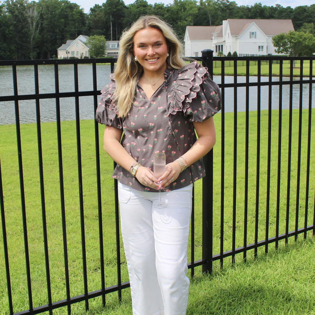 Ruffle Puff Blouse