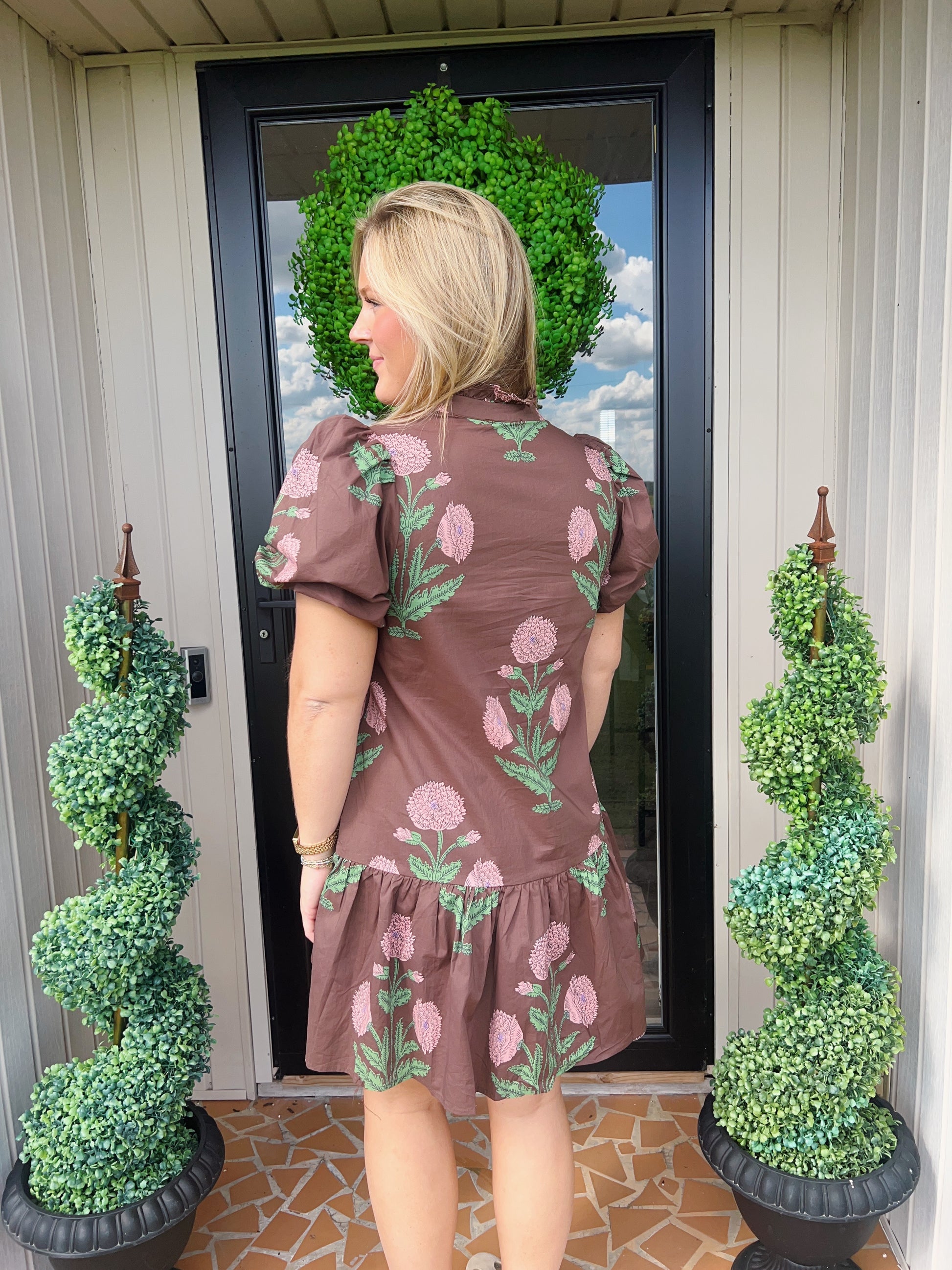Mocha Bloom Dress