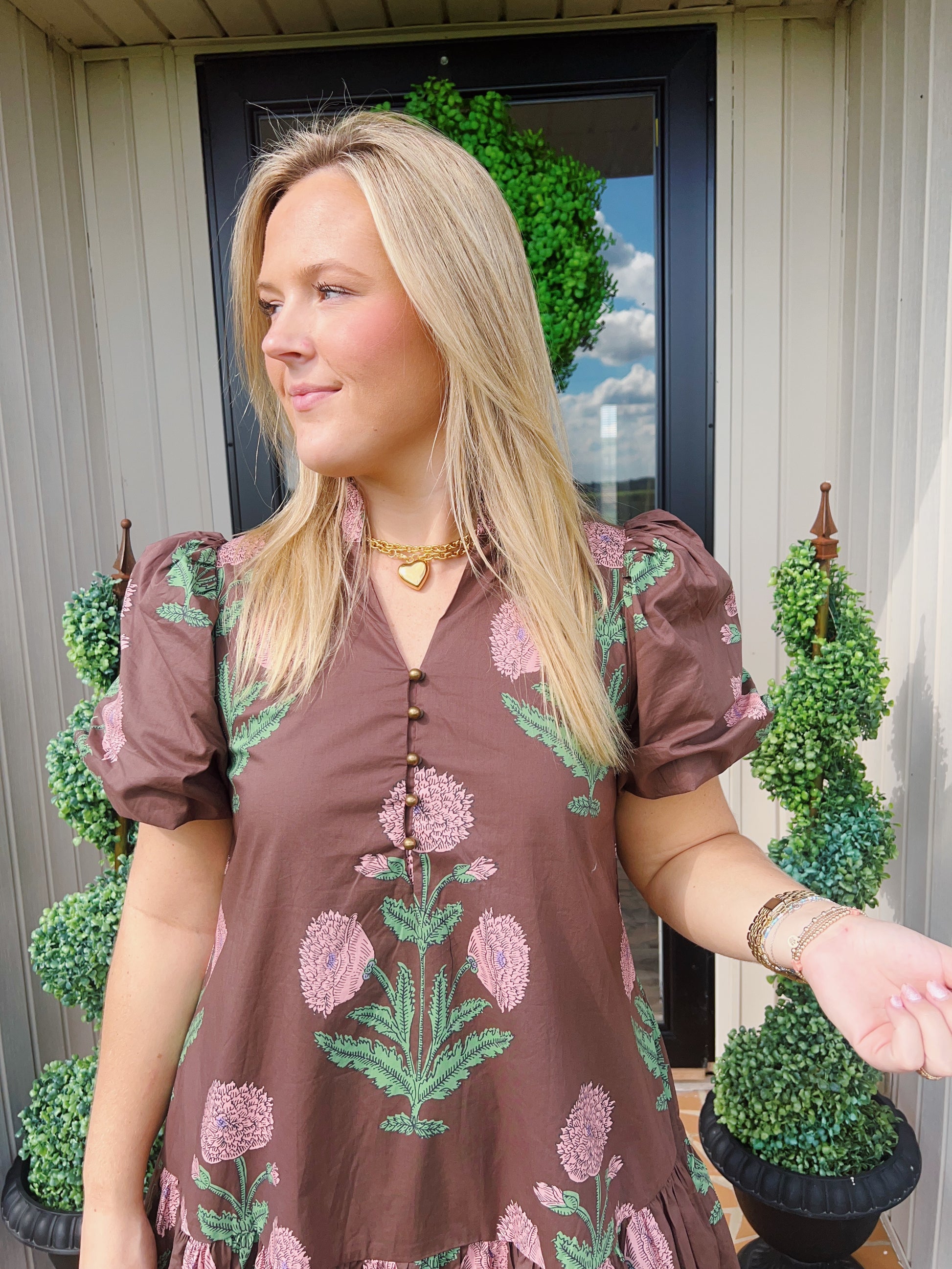 Mocha Bloom Dress
